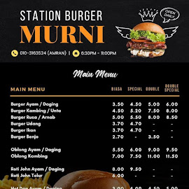 Gerai Station Burger Murni di Kuala Pilah