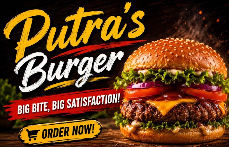 Gambar gerai Putra's Burger di Lukut